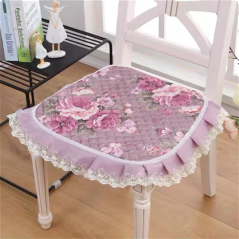 Pastoral Style Flower Printed Pattern Home Cushion Living Room Universal Dining Chair Pads European Decoration Chair Cushion