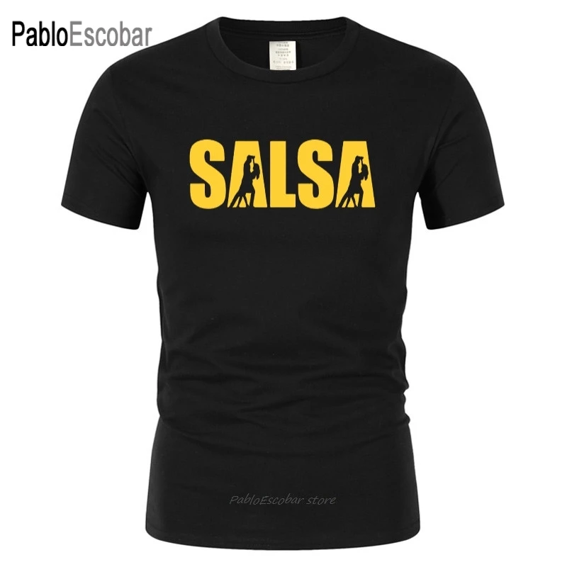 Camiseta divertida con gráfico de música y Salsa para hombres, camiseta Harajuku de talla grande de algodón de verano para hombres, camiseta de Hip Hop con cuello redondo, camiseta S-3XL