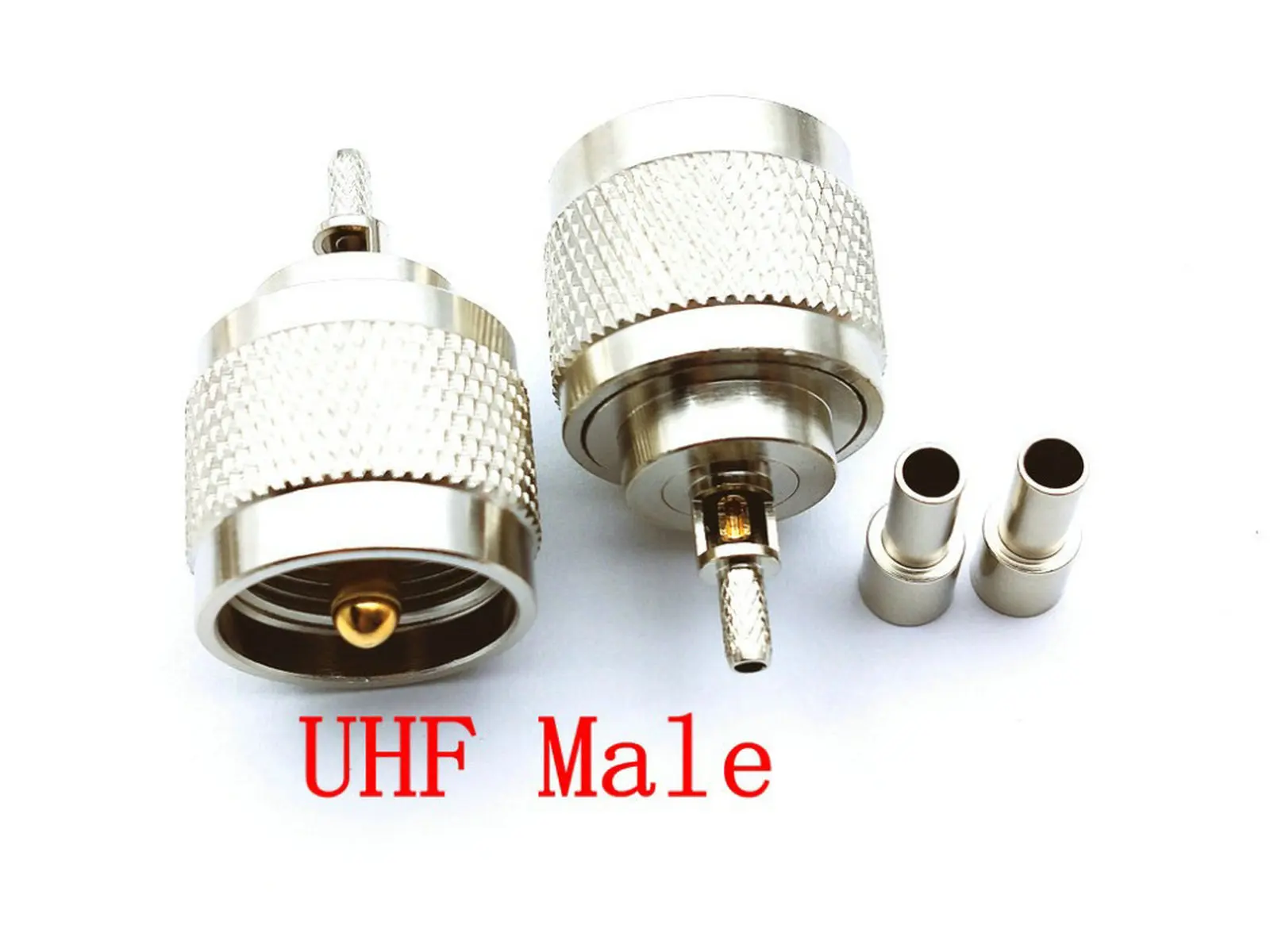 20PCS brass N Male/UHF Male Crimp adapter Connector for RG316 RG174 coaxial Cable