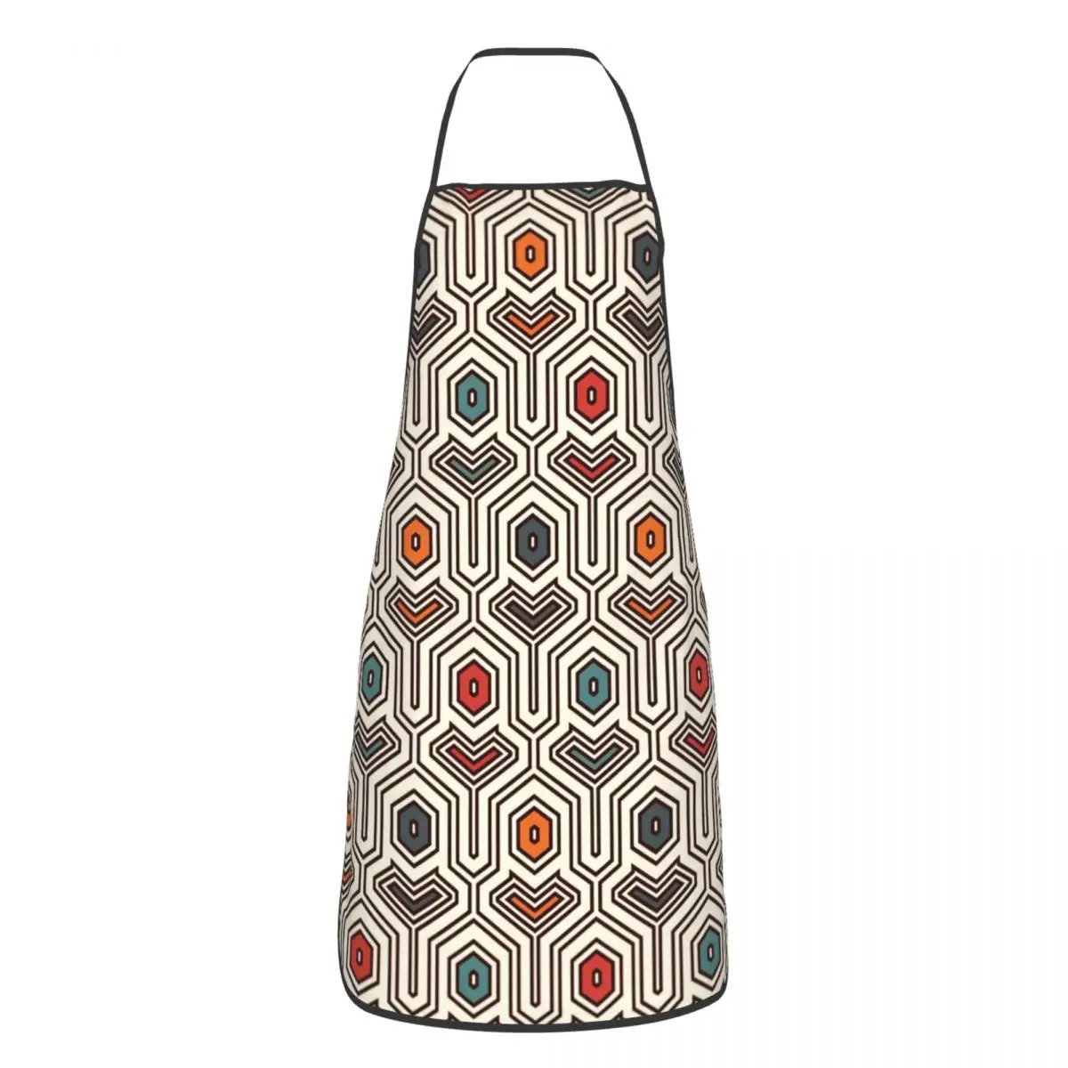 Ankara Geometric Pattern Aprons for Women Men African Ethnic Tribal Art Adult Kitchen Chef Bib Tablier Cuisine Cooking Baking