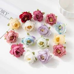 10Pcs fiori artificiali multicolori Scrapbook matrimonio decorazioni natalizie ghirlande accessori casa giardino esterno artigianato rose di seta