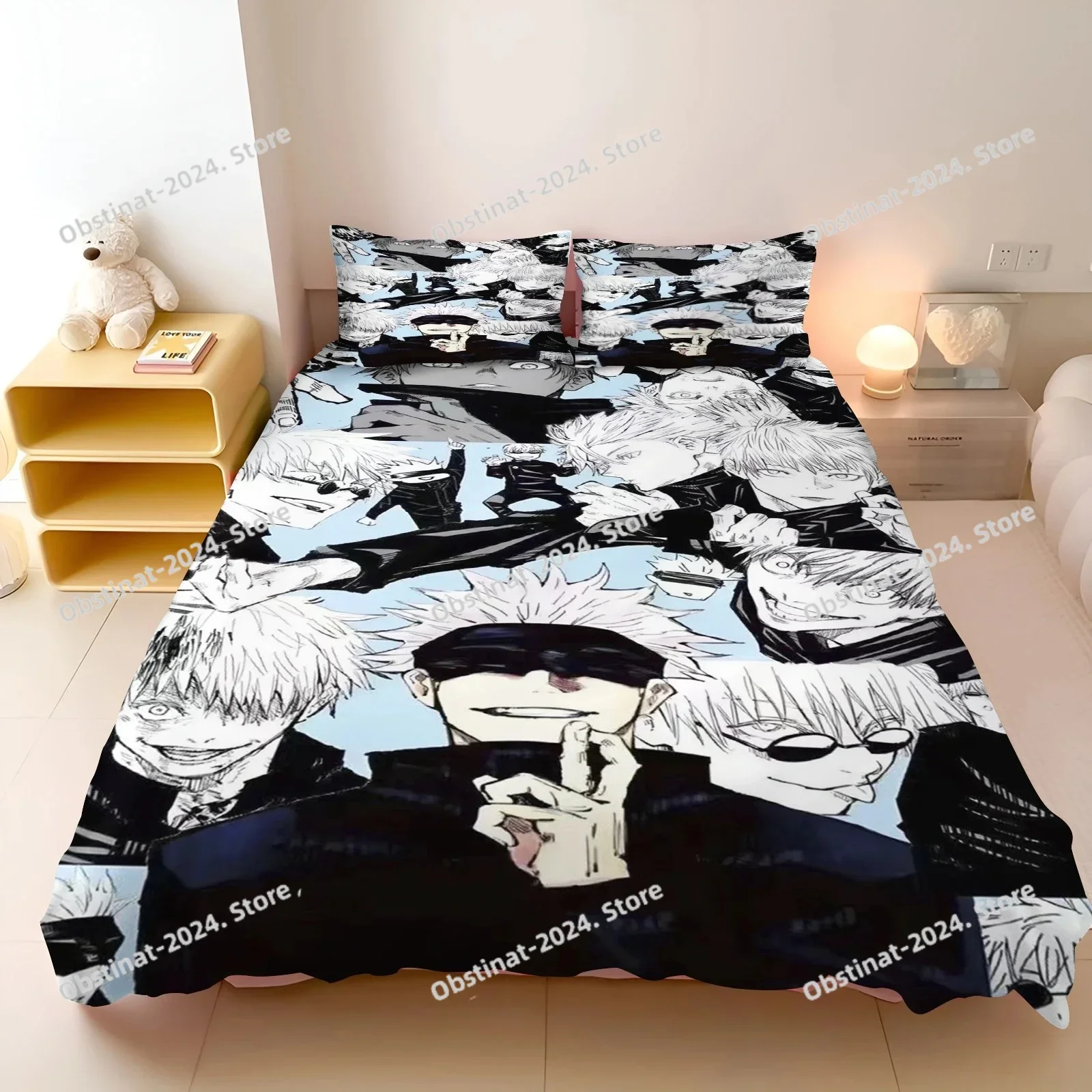 

Jujutsu Kaisen Bedding Set Anime Duvet Cover Sets Japan Famous Comforter Bed Linen Twin Queen King Single Size Dropshipping Gift