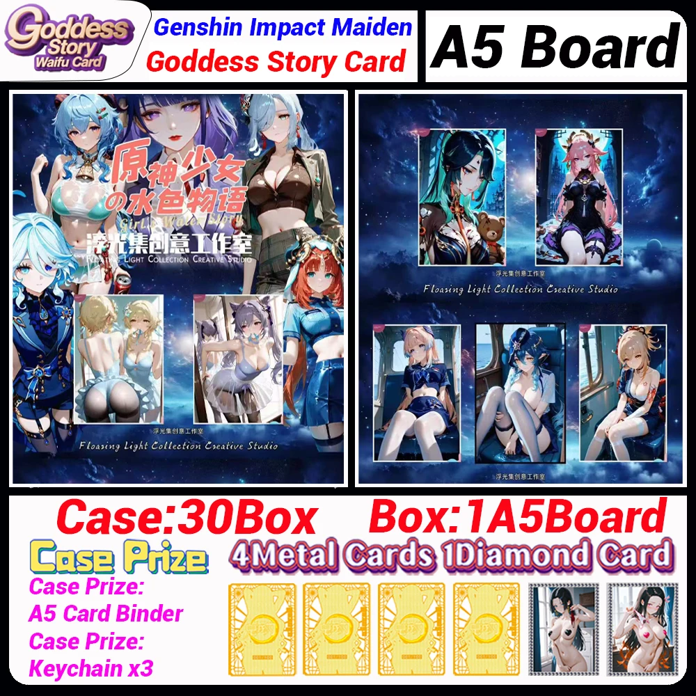 

2025 новейшая история богини Genshin Impact Maiden A5, настольные карты, аниме Doujin CCG, коллекция карточных игр, торговые карты, подарки, игрушки