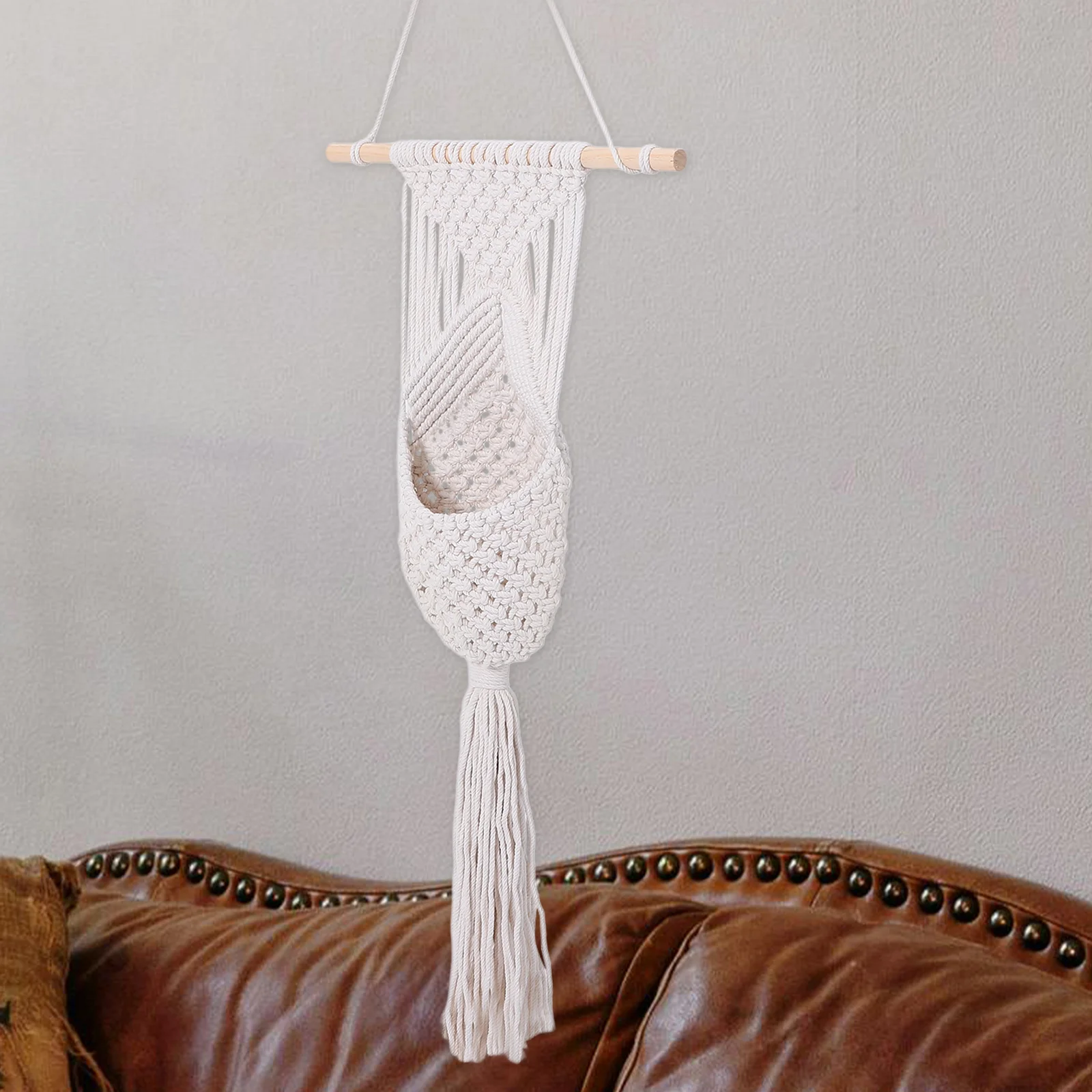 

Bohemia Style Hanging Baskets For Kitchen Wall Fruit Basket Woven Hanging Storage Vegetable Hanger Rustic Decorative Basket Home