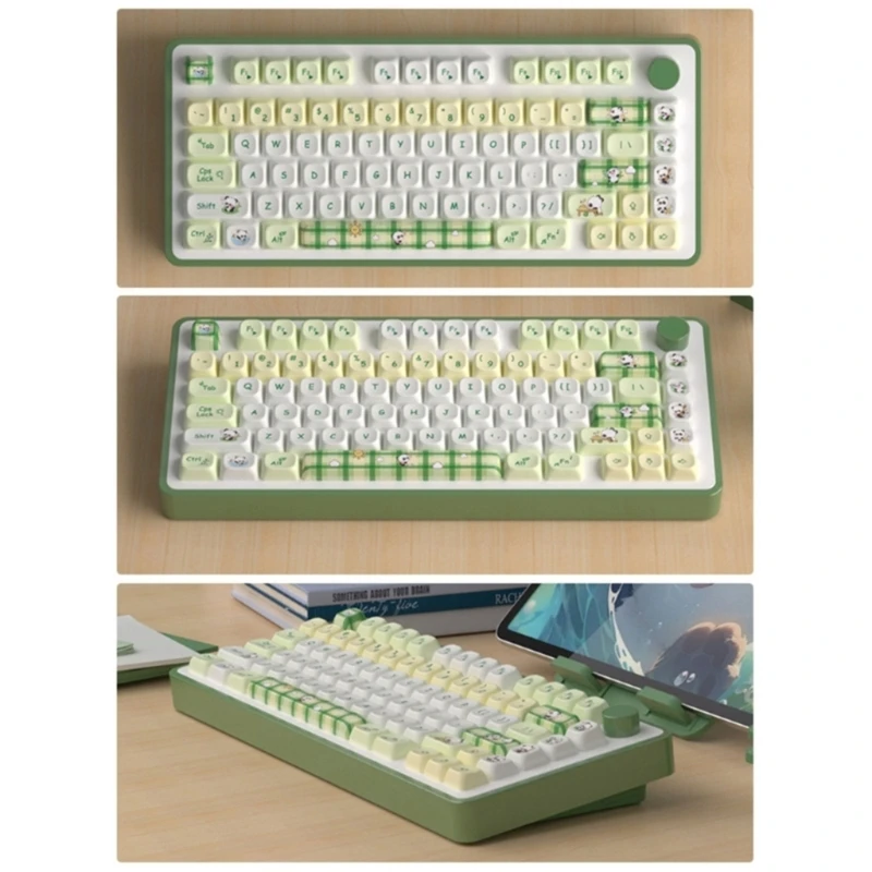 Набор клавишных колпачков Green Pandas MOTProfile для сублимации красителей PBT для механических клавиатур