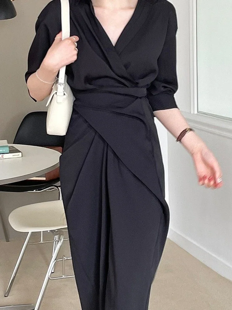 Summer Women Dress Shirt Long Evening Female Vintage Maxi Party Oversize Beach Woman Dresses Casual Elegant Prom Balck Vestido