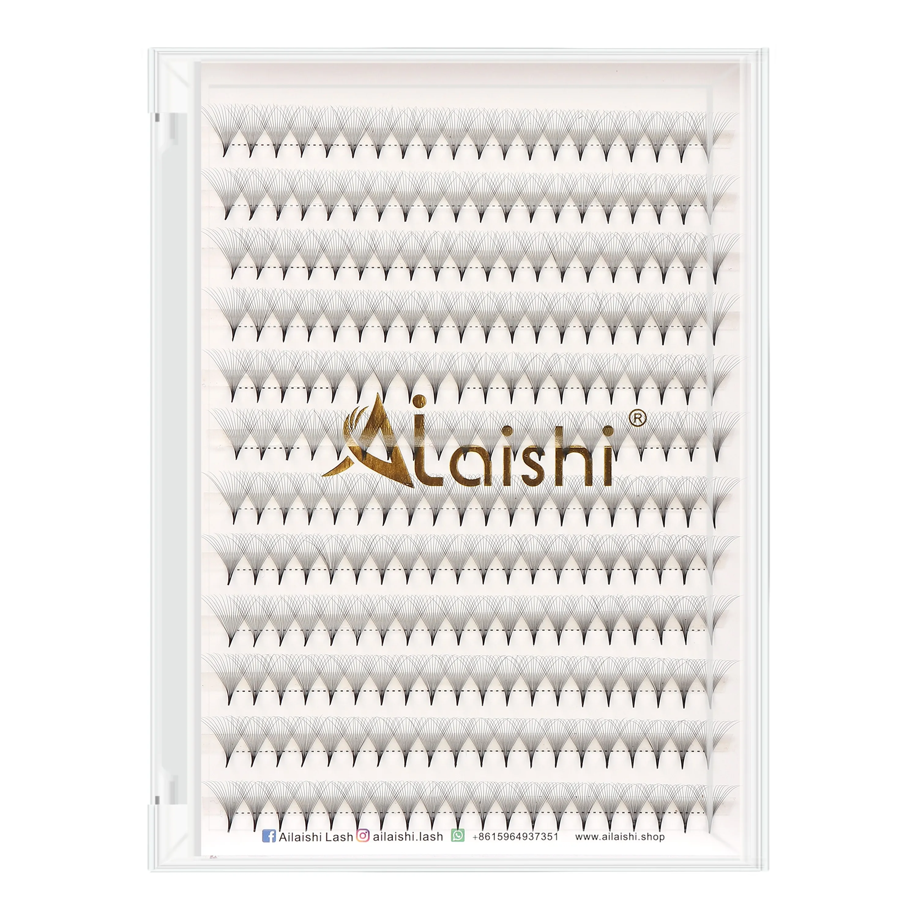 Ailaishi 120 stücke Premium individuelle Schwalben schwanz Wimpern verlängerung natürliche 15d Cluster Wimpern profession elle Make-up ausgestellt Wimpern