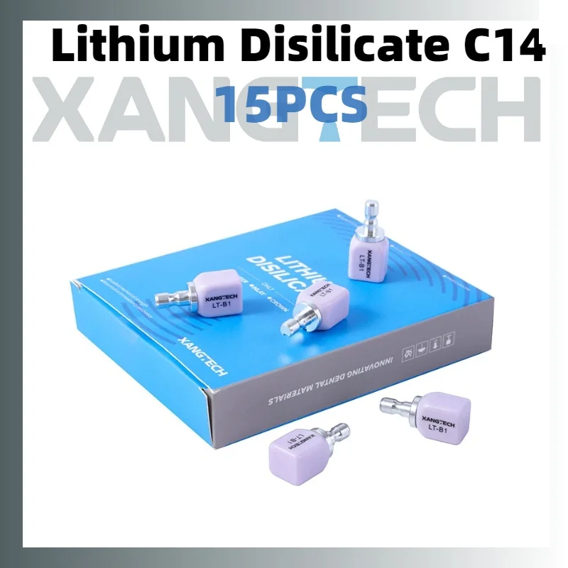 15pcs Lithium Disilicate C14 Glass Ceramic Blocks for Sirona Cerec Veneer Dental Lab Materials for Dentist Use