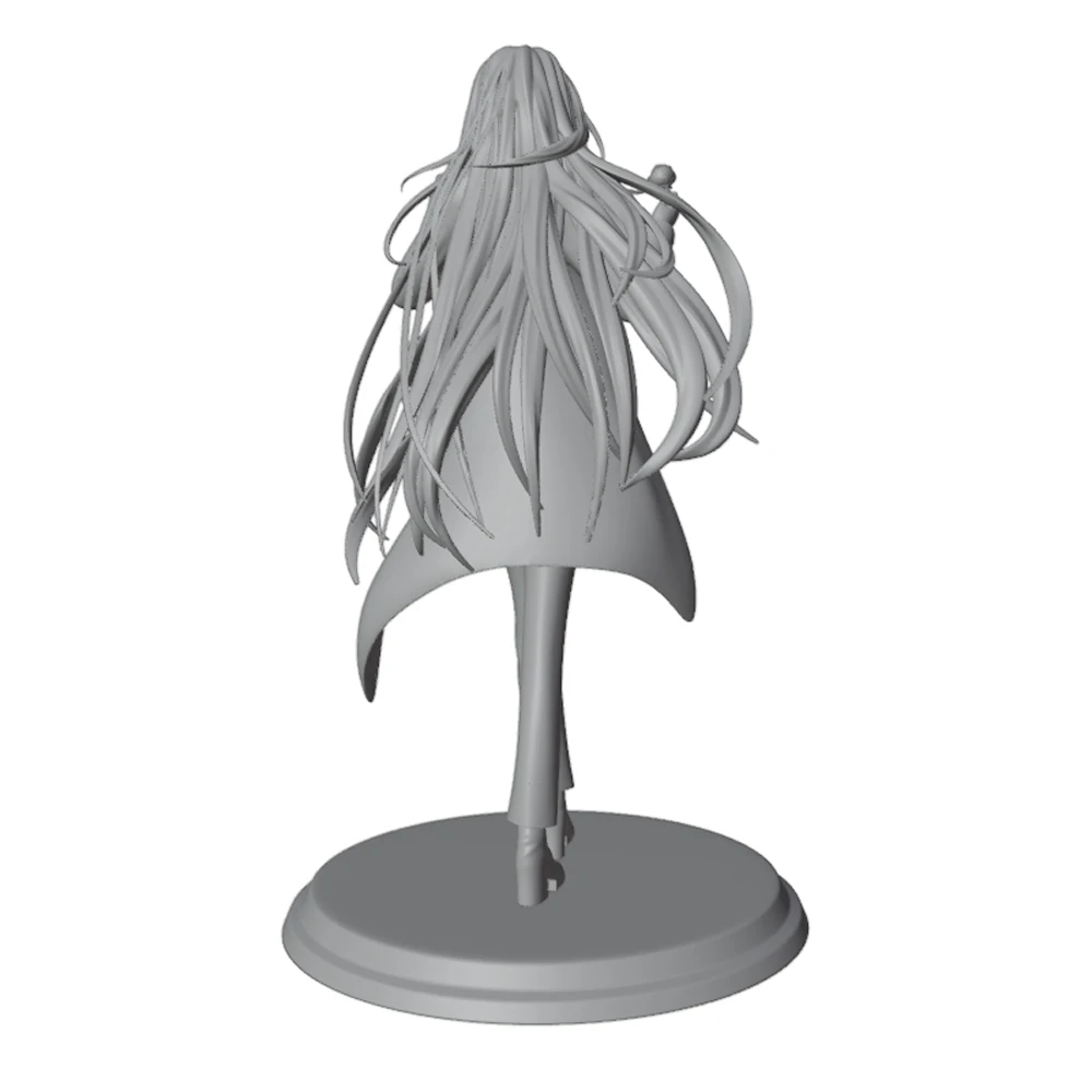 1/24 Girl in suit and trench coat, miniature resin model kit, GK mini 3D printed gray model statue, DIY doll model, unpainted