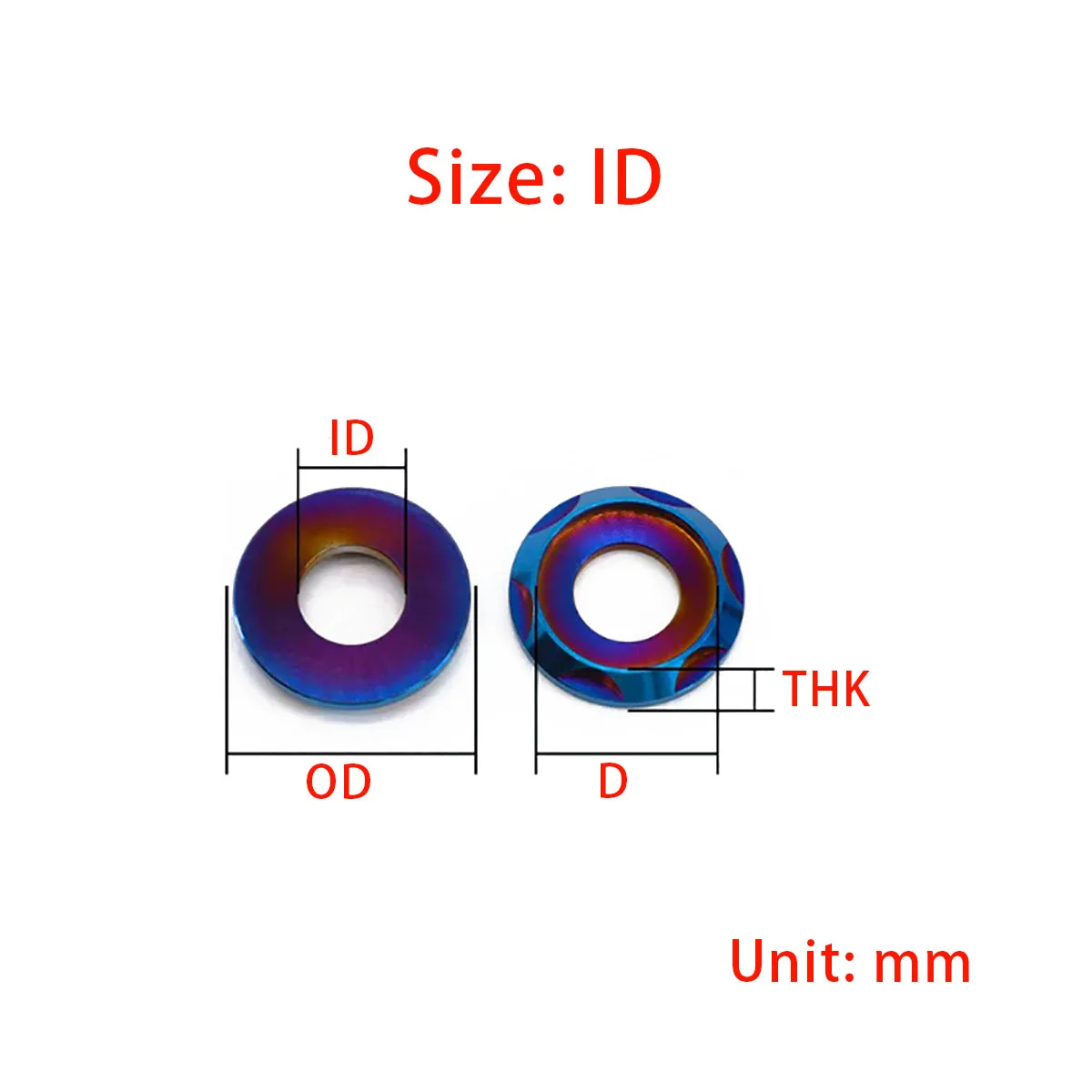 M5 M6 M8 M10 GR5 Titanium Alloy Patterned Step Screw Washer, Motorcycle Modification Screw, Electric Vehicle Decorative Gasket