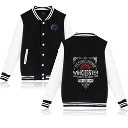 Supernatural Winchester Sam Dean Baseballjacke Herren Damen Jacke Harajuku Baseballjacke Jungen Mädchen Sweatshirts Jacken