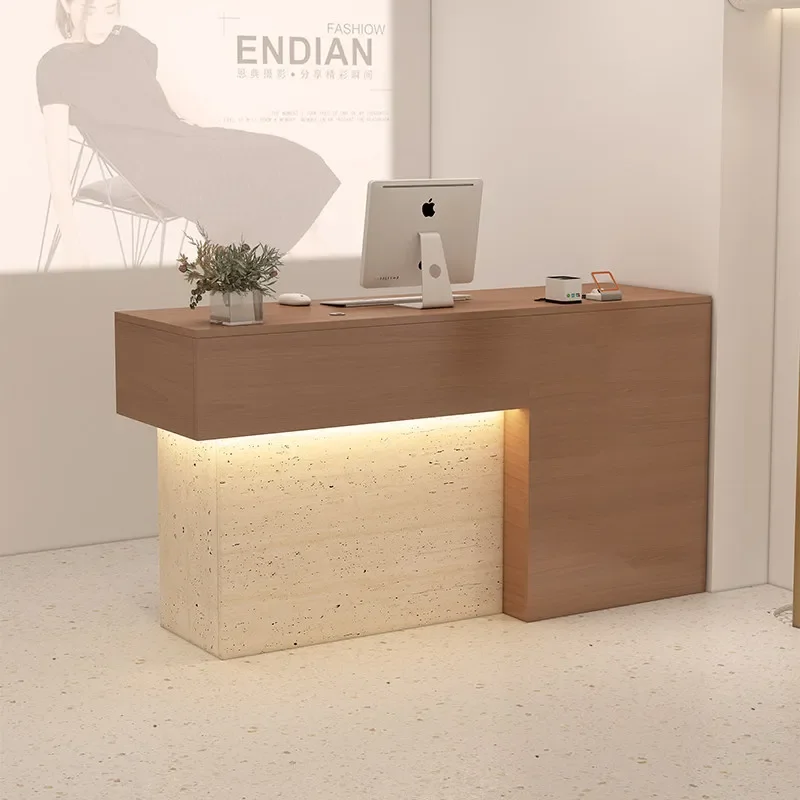 *G~ Customized Simple Desk Table Exquisite Storage Classic Versatile Reception Desk Premium Modern Schreibtisch Office Furniture