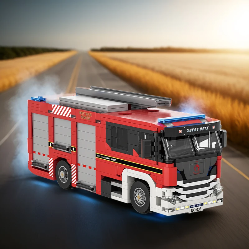 

704PCS Fire Truck Building Blocks City Engineering Rescue Vehicle Model Bricks Educational DIY Toys Holiday Gifts For Kids
