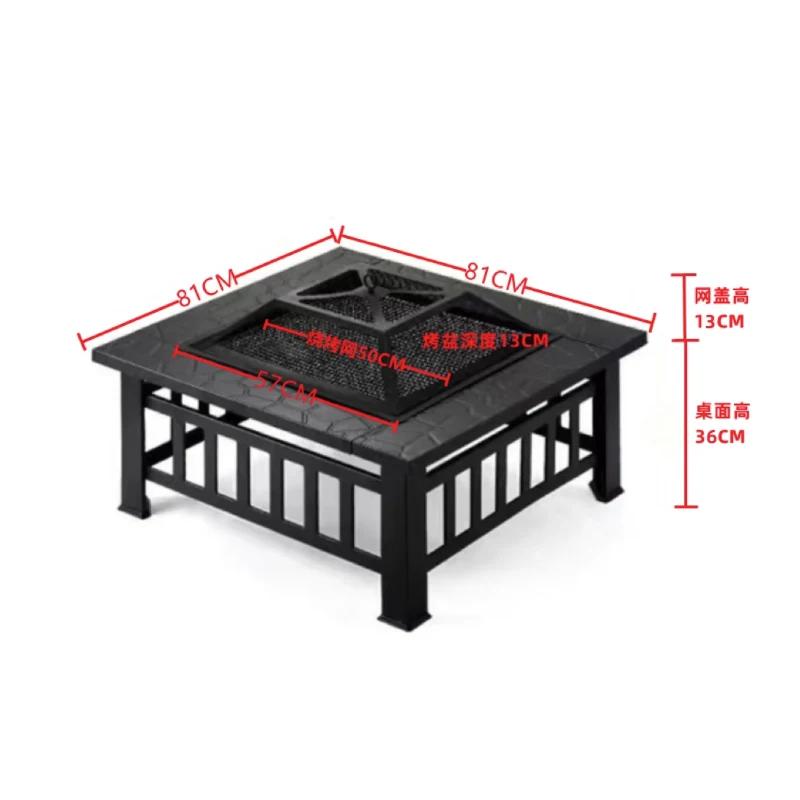 household charcoal grill, villa stove, barbecue rack, courtyard garden heating, outdoor table,Stove for brewing tea, barbecue