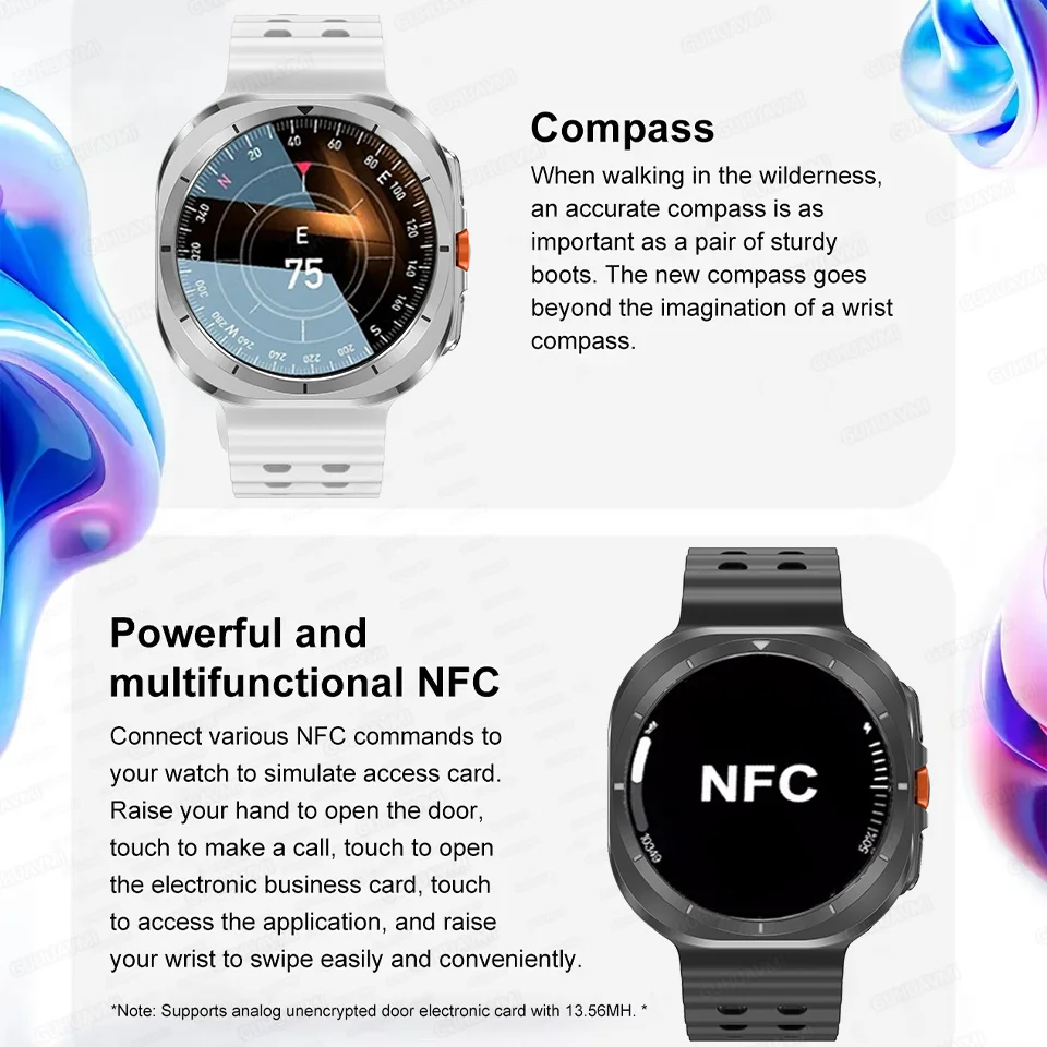For HUAWEI DT Watch Ultra 7 Original GPS SmartBracelet 32Gb Memory Music Video NFC BT Call Sports Fitness Tracker Smartwatch New