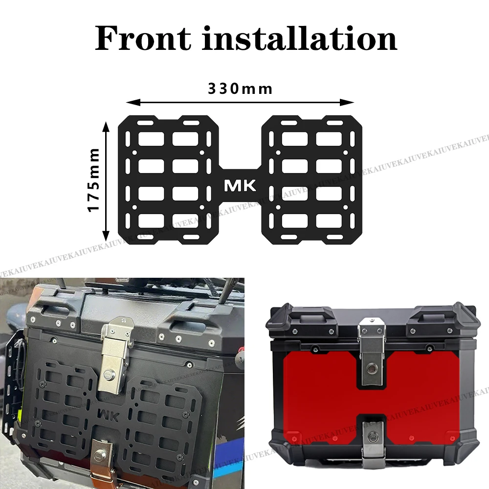 KAIUVE Motorcycle Molle Panel For Trunk Storage carbon Steel Waterproof Tactical Universal Side Box Organizer Modular Storage - Image 2