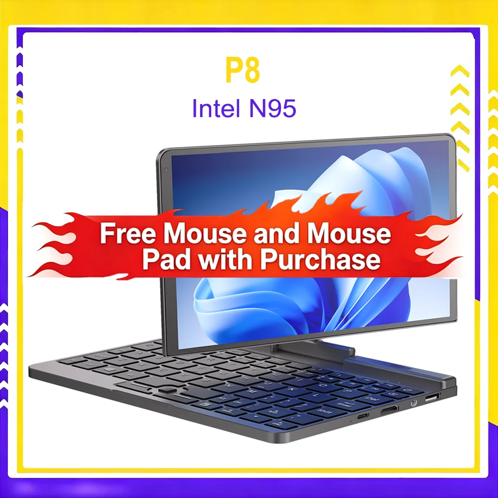 P8タッチスクリーンラップトップ 8インチミニノートパソコン Intel N95