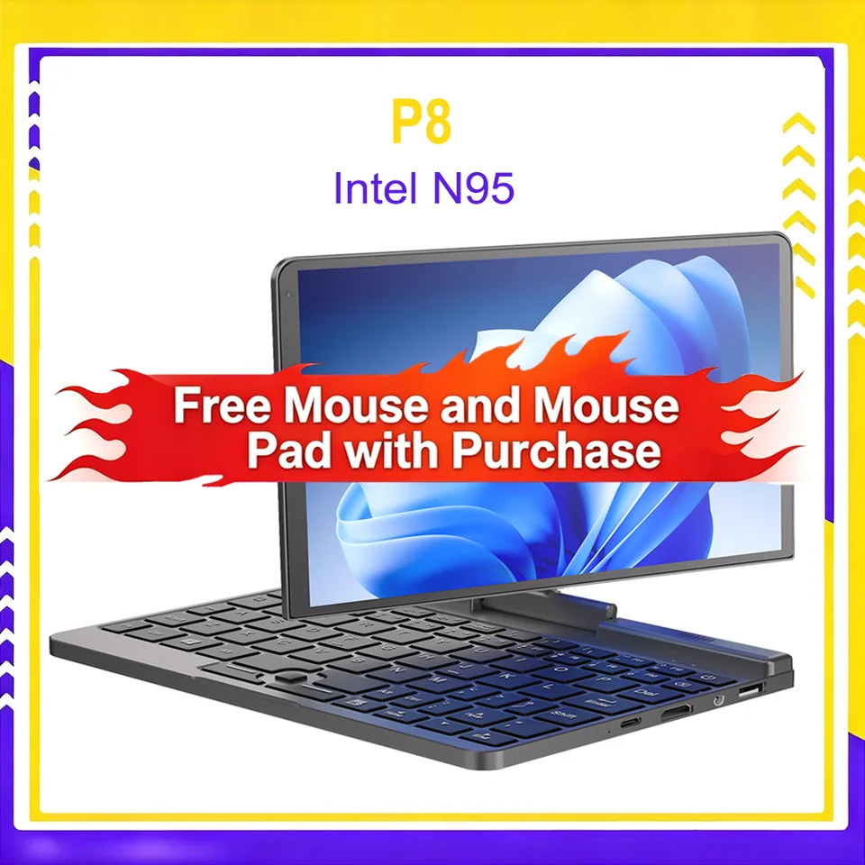 P8タッチスクリーンラップトップ 8インチミニノートパソコン Intel N95