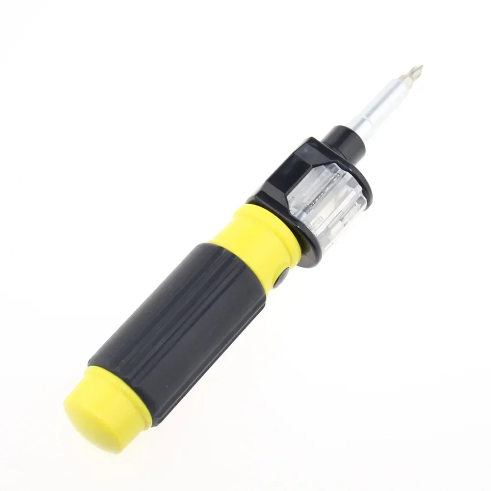 

Combination screwdriver 6 in 1 screwdriver Retractable rotary head round shank screwdriver