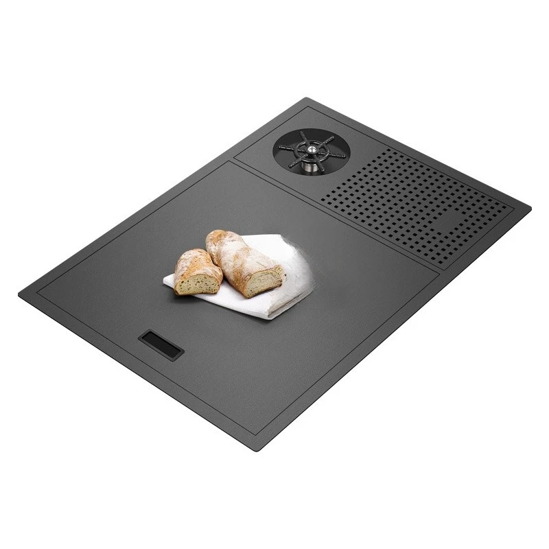 

High pressure cup washer, black nano, invisible handmade single-slot vegetable wash basin