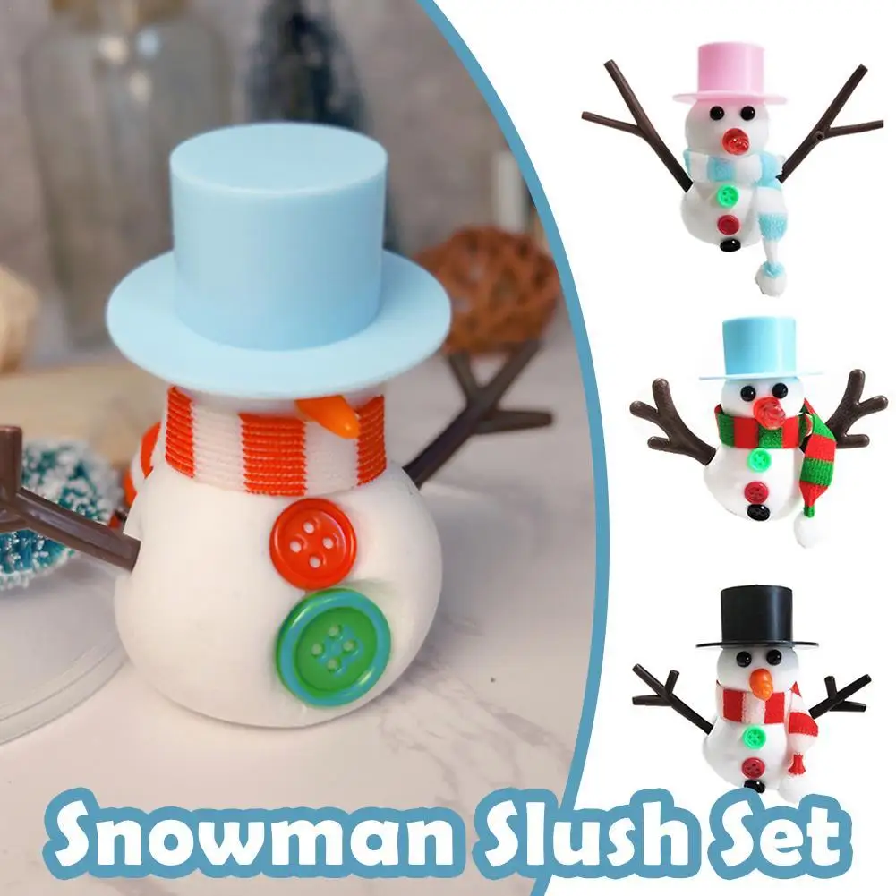 DIY Christmas Snowman Clay Set Handmade Toy Pack Children Make Creative Winter Toy Gifts Christmas Teaching Aids