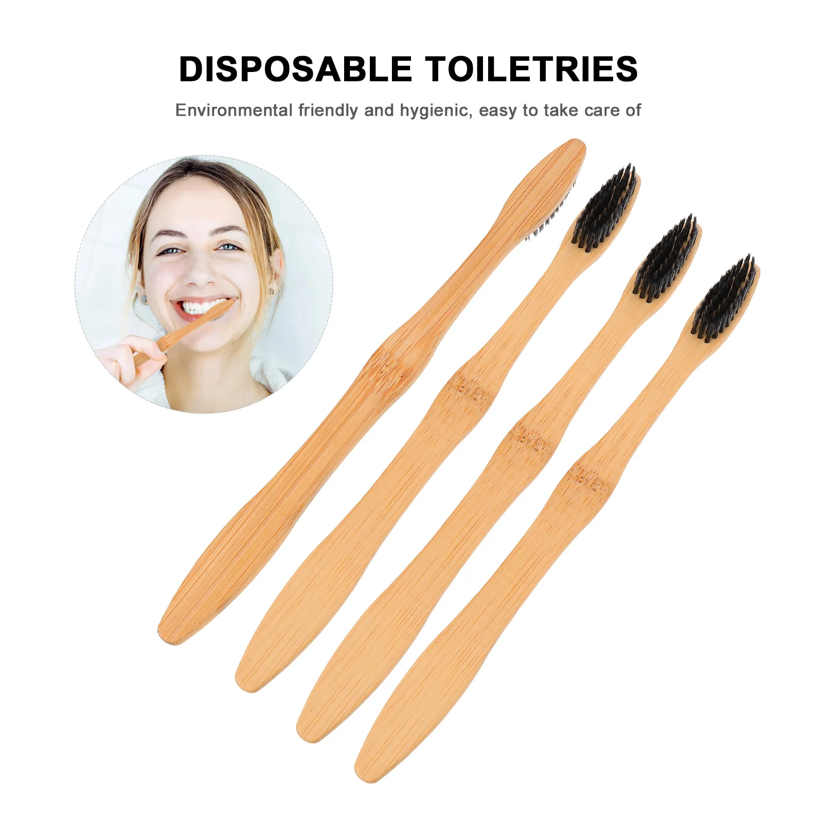 

20 Pcs Bamboo Toothbrush Soft Bristles Portable Travel Care Personal Teeth Reusable Wooden Brushes Environmental