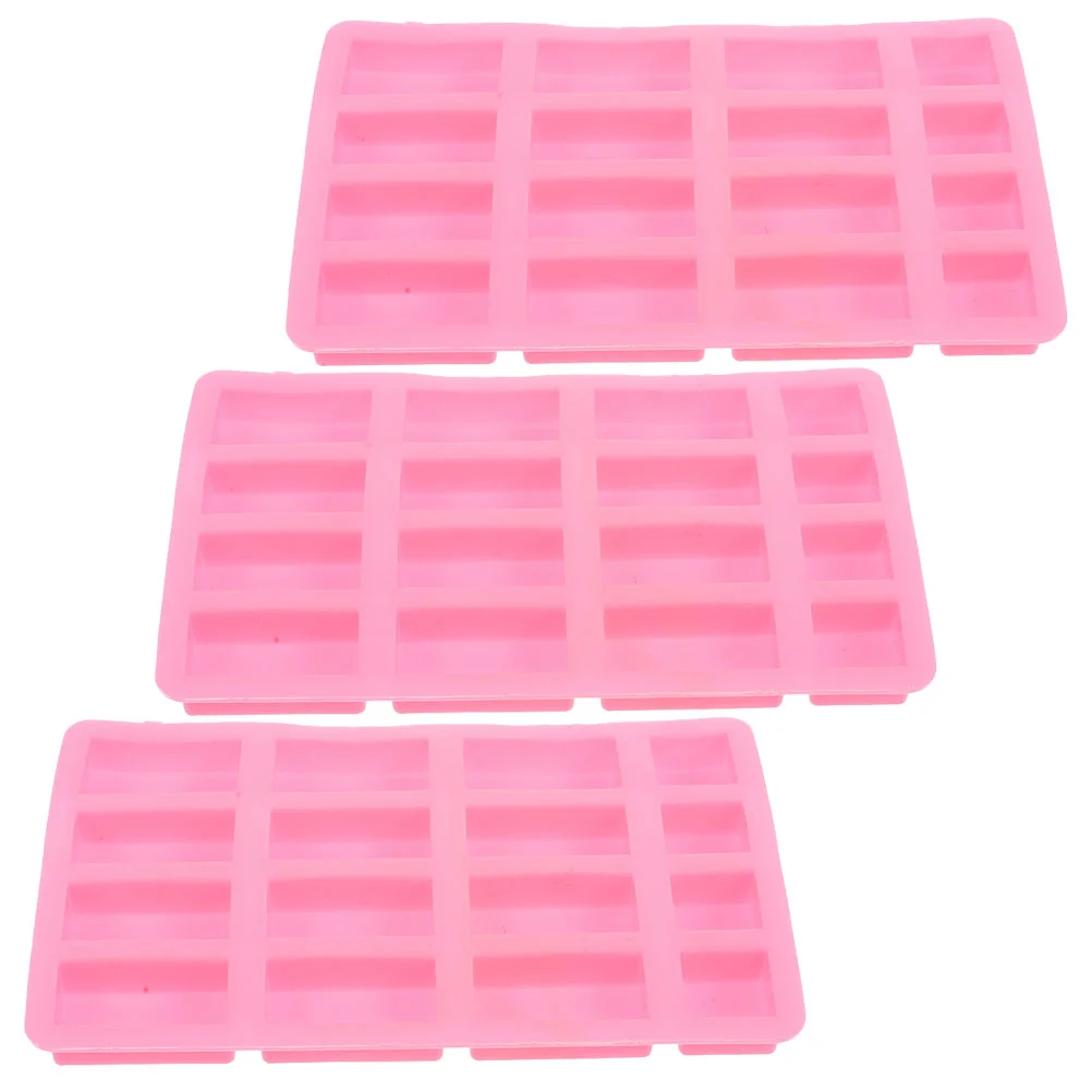 3 Pcs Ice Cube Molds DIY Sand Table Concrete Silicone Bricks Building Model Material