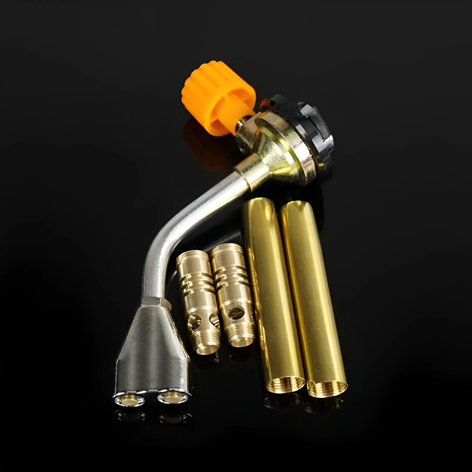 Welding Torch Multi-Barreled Flame Gun Pure Copper Torch Roasted Pig Hair Flame Gun High Temperature Torch Portable Torch Head