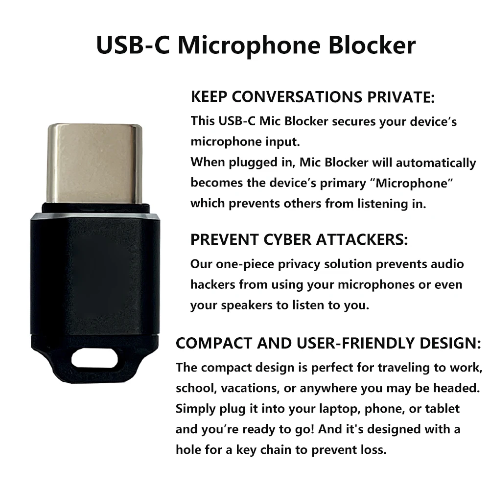Microphone Lock Lightweight USB C MIC Blockers Multifunction Microphone Sound Security Lock for Laptops Smartphones Tablets