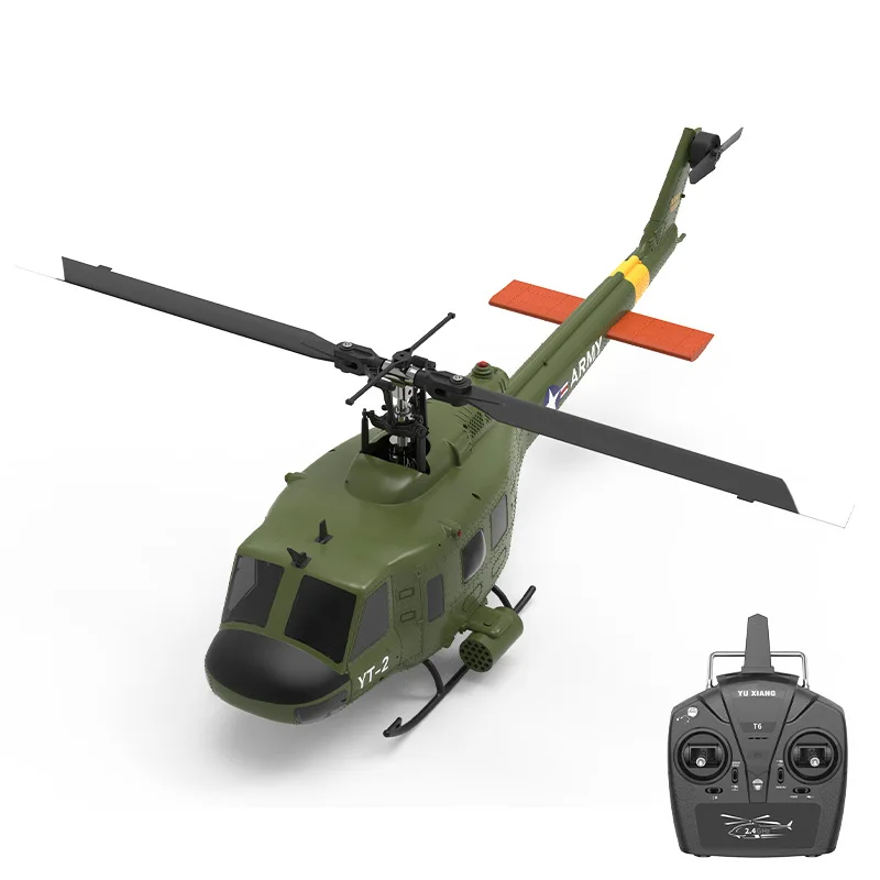 Yuxiang F07v Huey Uh1d Helicóptero de controle remoto realista de seis canais 3d Stunt Helicopter modelo de alta simulação