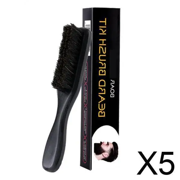 

Мужская щетка для бороды и набор расчесок с натуральной деревянной щетиной для роста бороды и ухода за волосами на лице