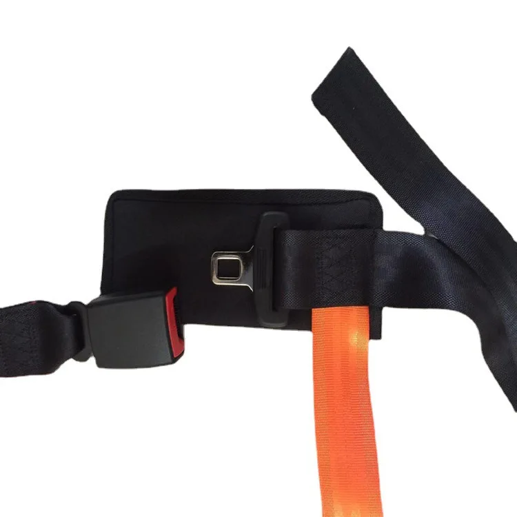 Engineering vehicle driver's retractable four point safety belt, coal mine equipment seat four point safety bel