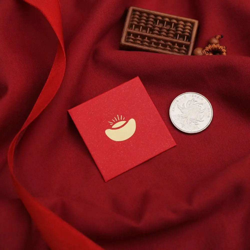 10PCS New Year Packet Mini Coin Money Pockets Blessing Bag Best Wishes Luck Money Bag Small Size Red Pocket Red Envelope