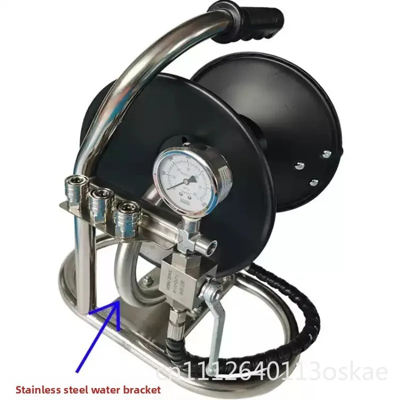 Portable high-pressure pipe reel, dredging  hand reel, pipe retractor, high-pressure storage rack