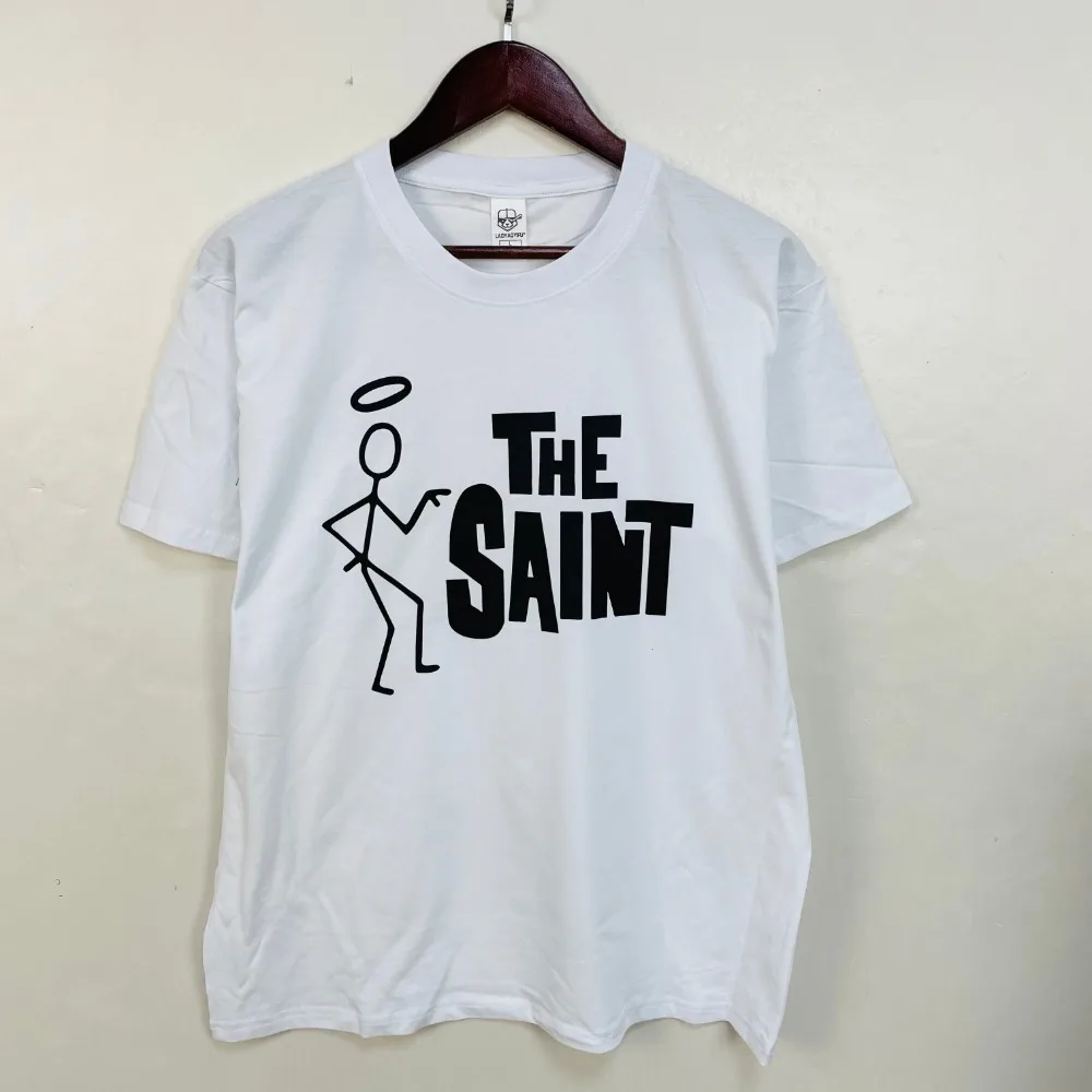The Saint Vintage Tee: Tribute To '60s TV Series Roger Moore Cotton Shirts Best Old Action Series Tv T Shirt Summer Short Sleeve