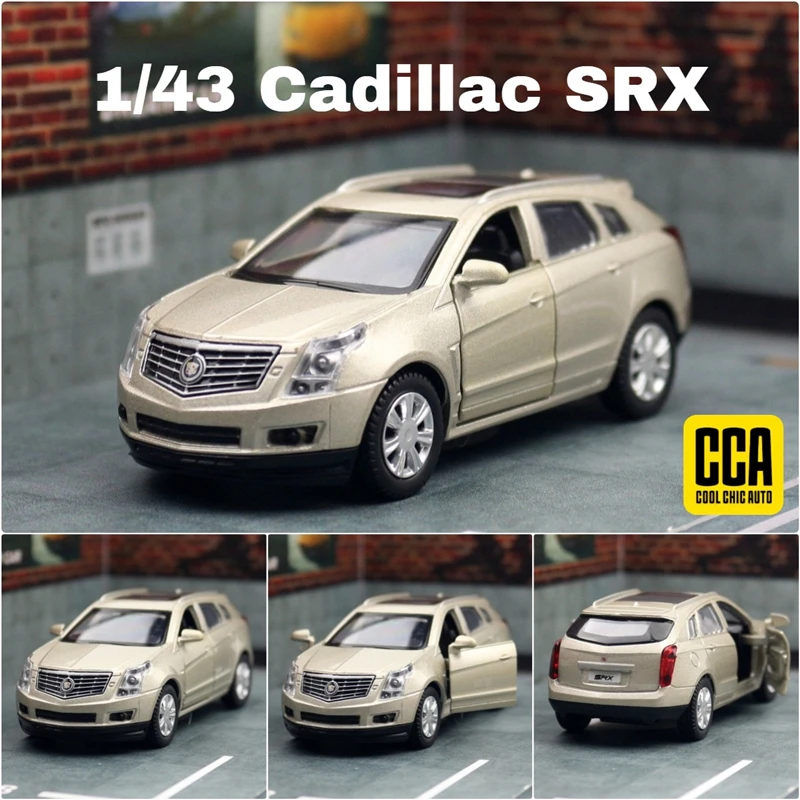 

Модель автомобиля Cadillac SRX SUV из сплава, Коллекционная модель автомобиля под давлением, модель автомобиля с высокой симуляцией, миниатюрная коллекция в масштабе, детская игрушка в подарок, 1/43