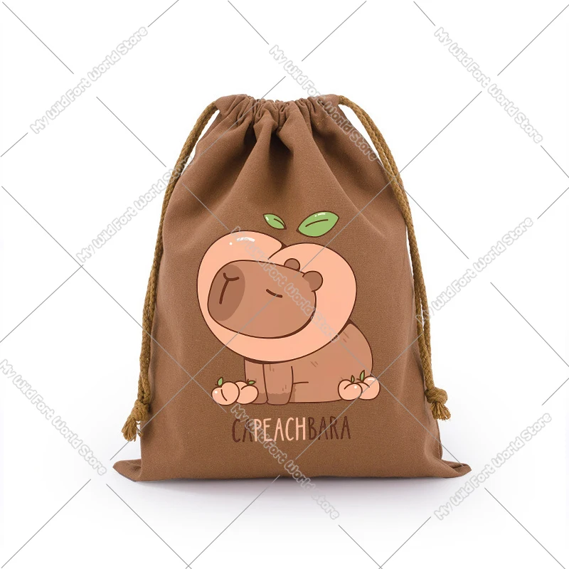 Nette Capybara Lagerung Kordelzug Tasche Tiere Cartoon Geburtstag Geschenk Taschen Mädchen Party Süßigkeiten Paket Schlüssel Münzfach Kinder Geschenk – Detail 4