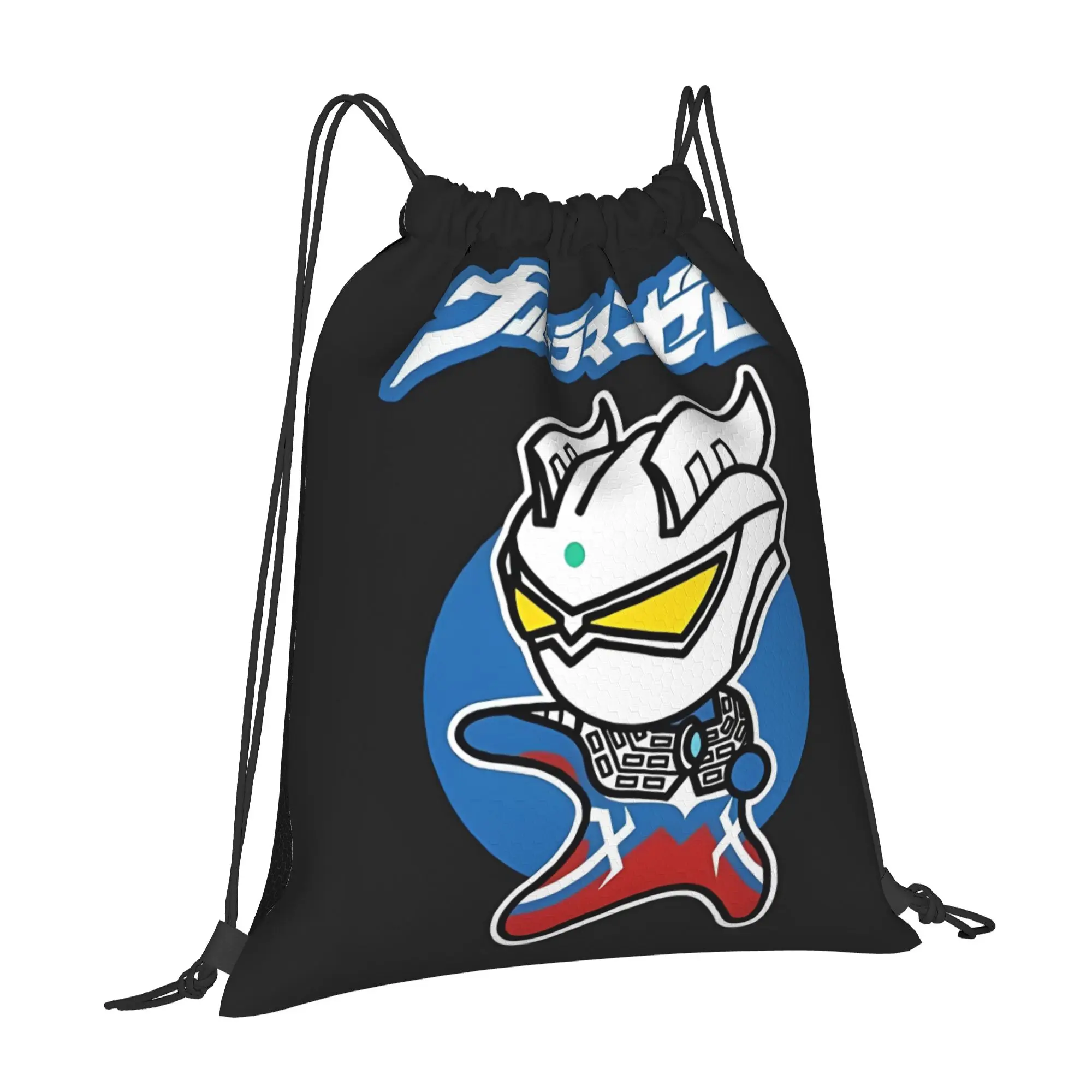 sports Pouch Ultraman Zero Chibi Style Kawaii  Portable Travel Drawstring Bags Riding Backpack Gym Clothes Storage Backpacks