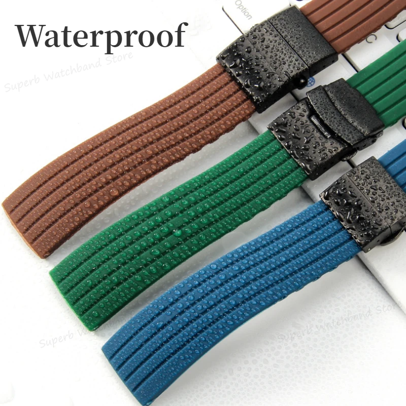 Correa de reloj de silicona de liberación rápida, correa de 20mm, 22mm y 24mm para Samsung Galaxy Watch4 5 3, Huawei Watch GT2 GT3, pulsera de goma