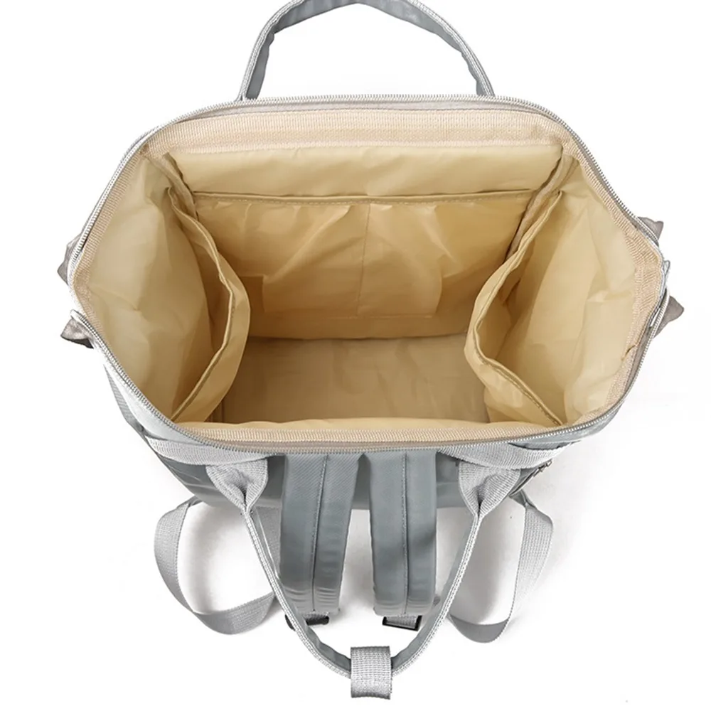 حقيبة ظهر للأم متعددة الوظائف بسعة كبيرة من قماش أكسفورد حقيبة حفاضات أطفال مضادة للرذاذ والماء حقيبة كتف محمولة للأم في الهواء الطلق #5