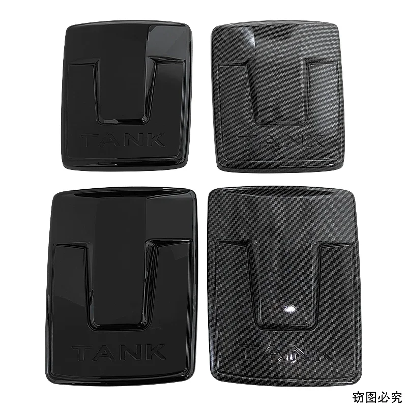 

ABS Car Front Grille Badge Sticker Decals Refitting Emblem for Great Wall TANK 300 Black Logo Styling Auto Decor Accessories