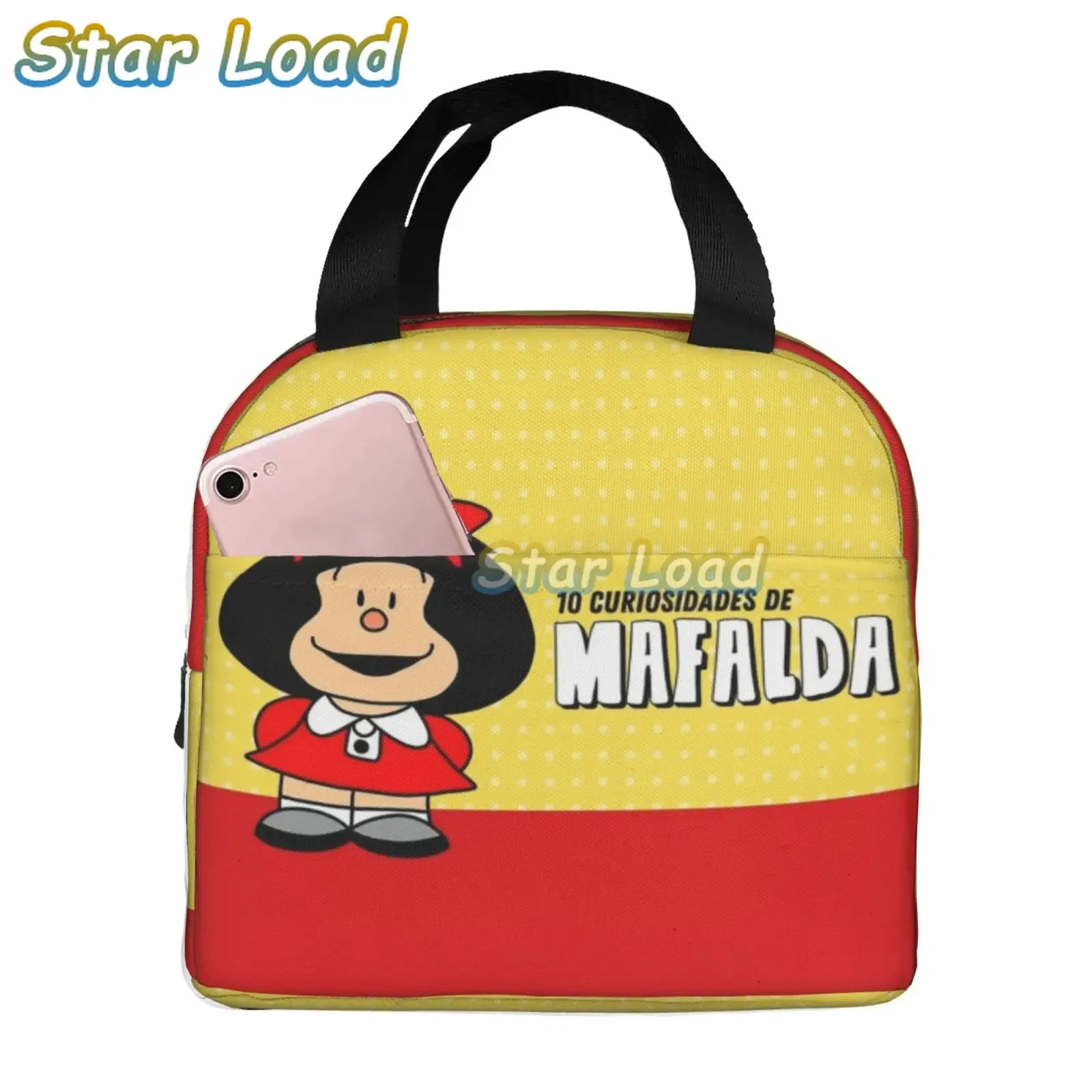 Cartoon Mafalda Kawaii Thermal Insulated Lunch Bags Women Cartoon Portable Lunch Tote per la scuola multifunzione Food Box per bambini