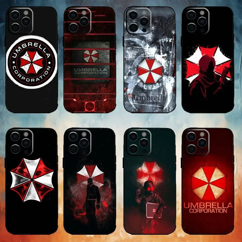 

Umbrella Corporation Phone Case For iPhone17,16,15,14,13,12,11 Plus,Pro Max Soft Black Cover
