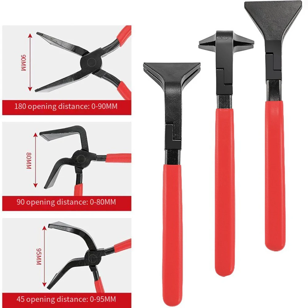 3 Piece Hand Seamer Set Metal Bending Pliers with 60mm Jaw Width for Accurate Folding Shaping and Crimping Tasks