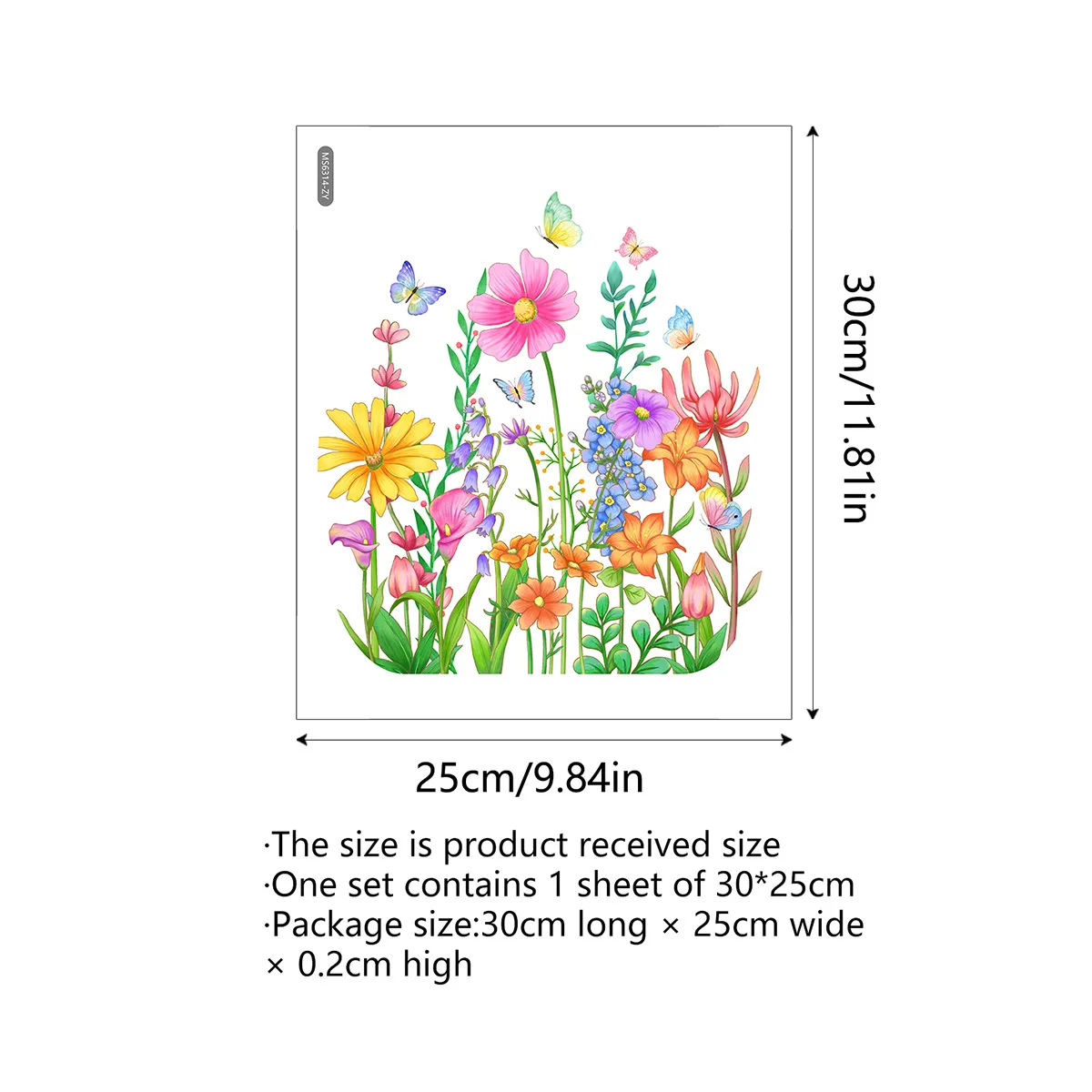 25*30cm Pflanze Blume Farbe Blume Toilette Aufkleber Bad Toilette Aufkleber Fass Abdeckung dekorative Wanda uf kleber Tapete ms6314