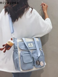 Miyagawa Fashion Student borsa per libri delle scuole superiori borse a tracolla causali per le donne 2023 borse a tracolla in stile Preppy borsa con manico superiore