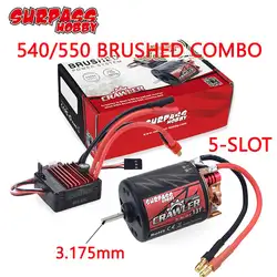 SurpassHobby 550 540 Combo Brushed Motor 20T 16T 13T 12T 11T 10T 80A/60A ESC for 1/12 1/10 RC Crawler Car Traxxas SCX10 Climbing