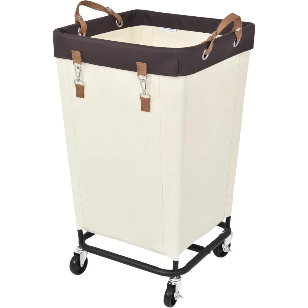 Laundry Basket with Wheels, 160L Rolling Laundry Basket, Dirty Laundry Basket Hotel, Home, 1 Pack