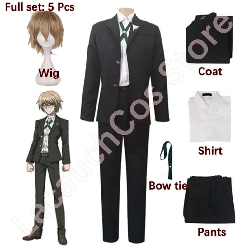 

Anime Danganronpa Byakuya Togami cosplay costume short wig Dangan Ronpa men women uniform jacket shirt pants Halloween outfit
