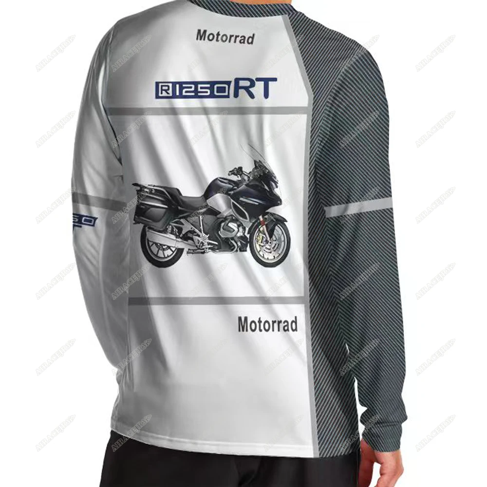 Motorcycle Ride For BMW R1250 RT Motorrad ADVENTURE Sports Racing Team Summer Quick Dry Anti-UV Long T-shirt Men\'s Jerseys